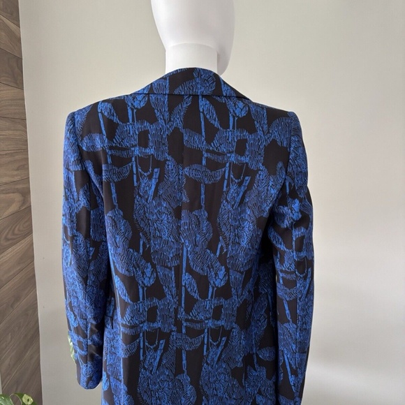 Escada Blue and Black Open Suit Jacket EU 36 - Picture 4 of 7